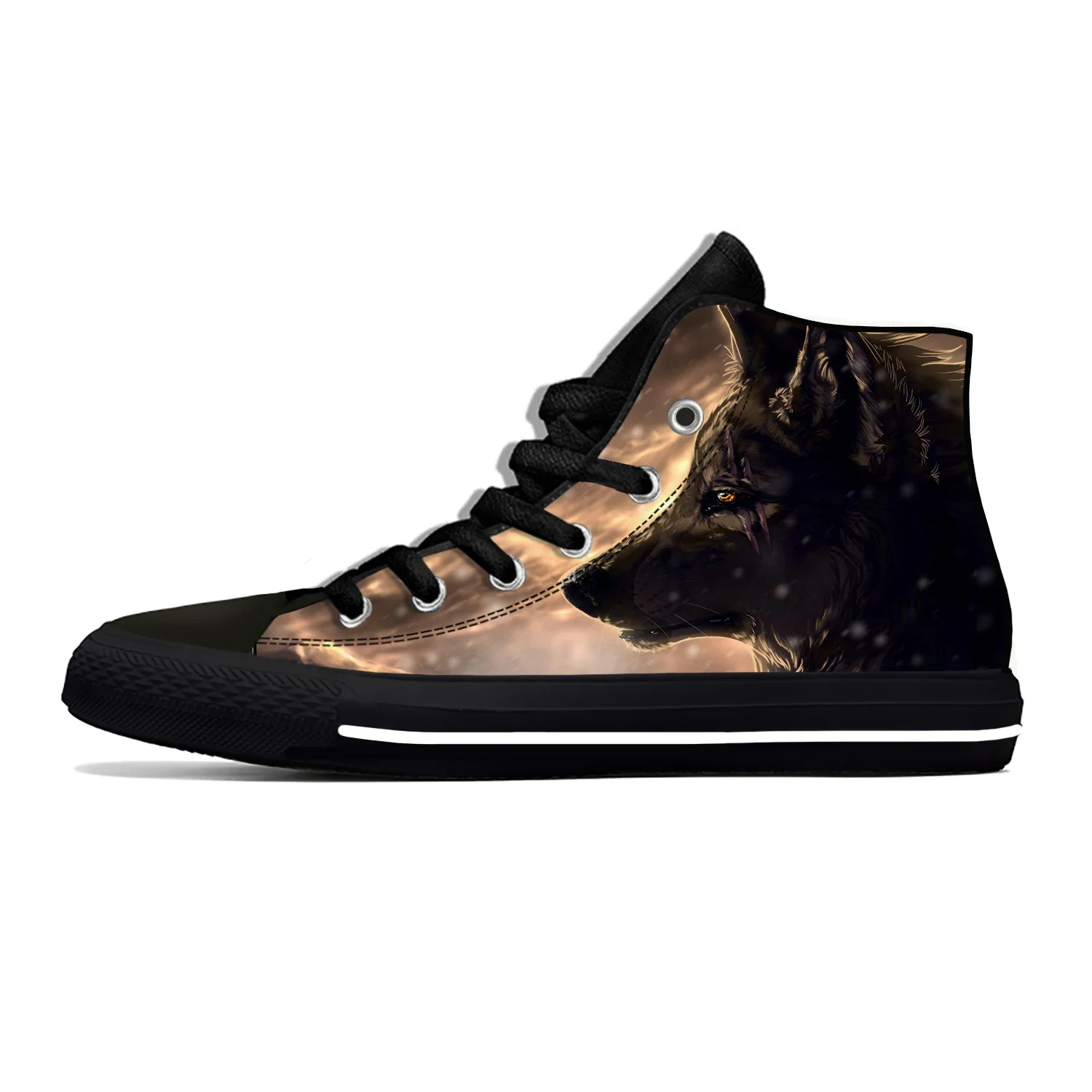 Hot Summer Animal Wolf Head Cool Fashion Casual Shoes High Top Men Women Latest Sneakers Lightweight High Top Board Shoes