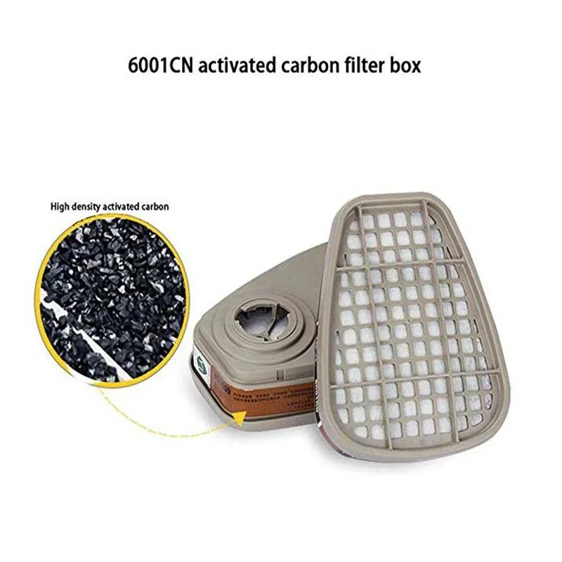Dust Mask 6001/6002/6004 Cartridge Box 5N11 Cotton Filters Set for 6200/7502/6800 Chemical Painting Spraying Respirator