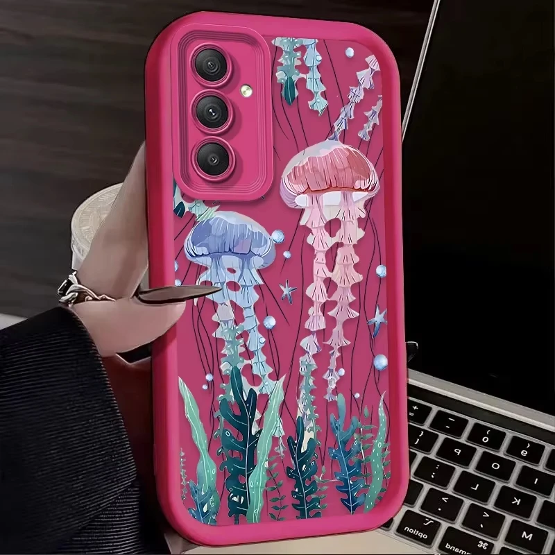 Luxury Blue Pink Jellyfish Phone Case Cover