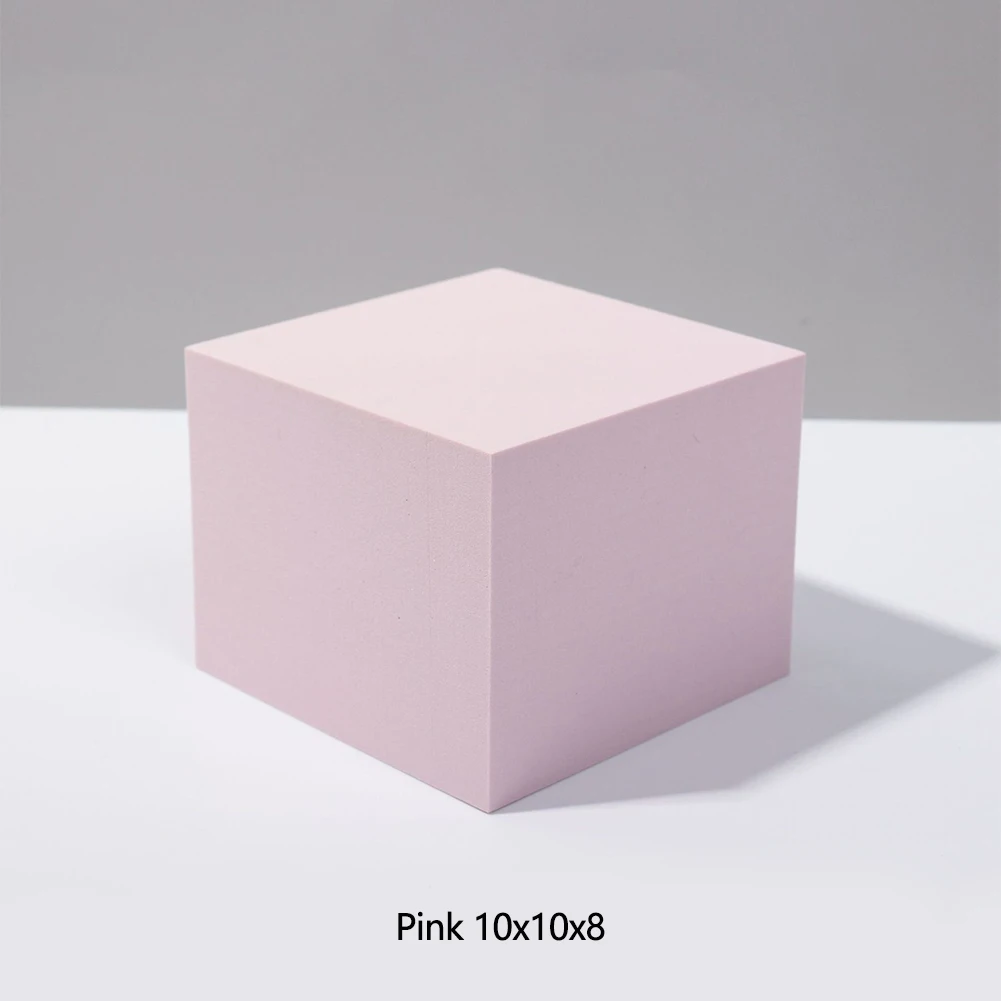 White Geometric Foam Photography Props - Three-Dimensional Cube Backdrop