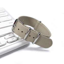 Premium Ballistic Nylon Watch Strap | Army Sport Bracelet Belt Accessories - 22mm (Khaki)