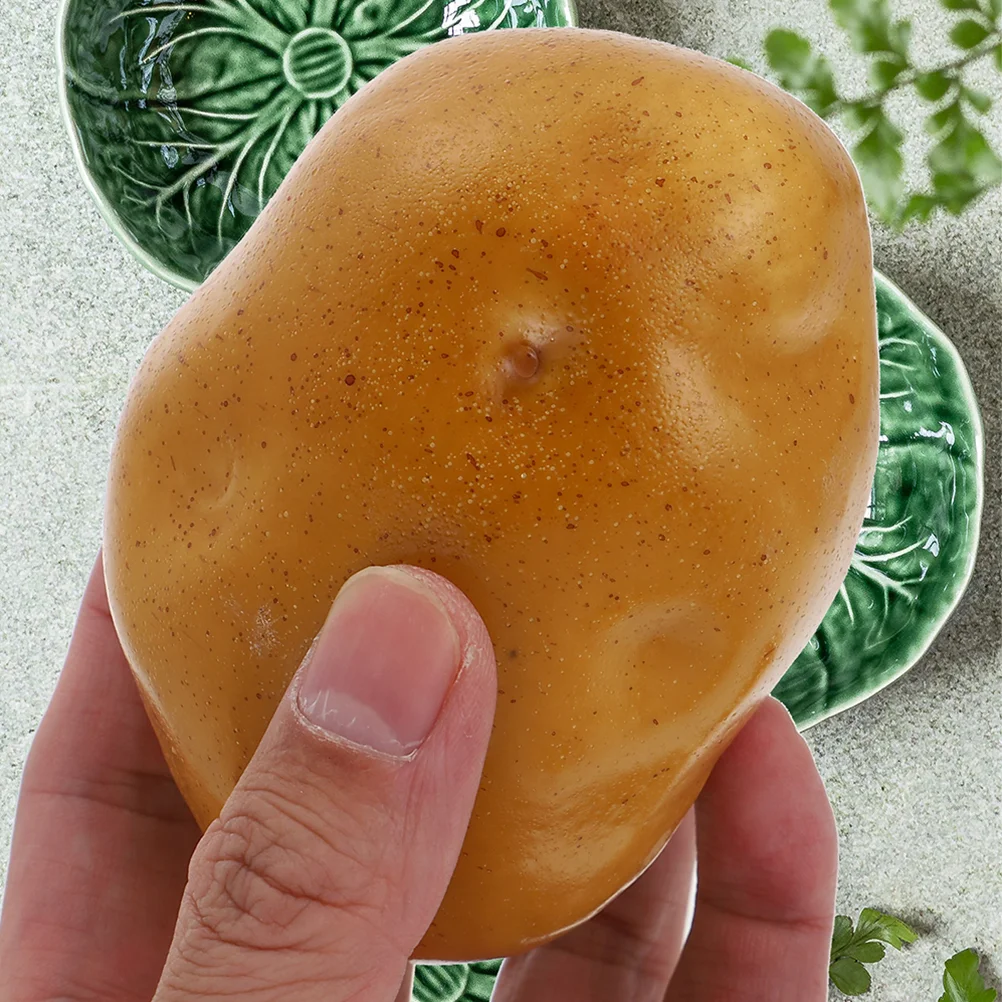 6 Pcs Simulation Potato Props Portable Adornment Models Fake Exquisite Vegetable Artificial Decorations Modeling Photo Food food model,food photography props,vegetable ornaments