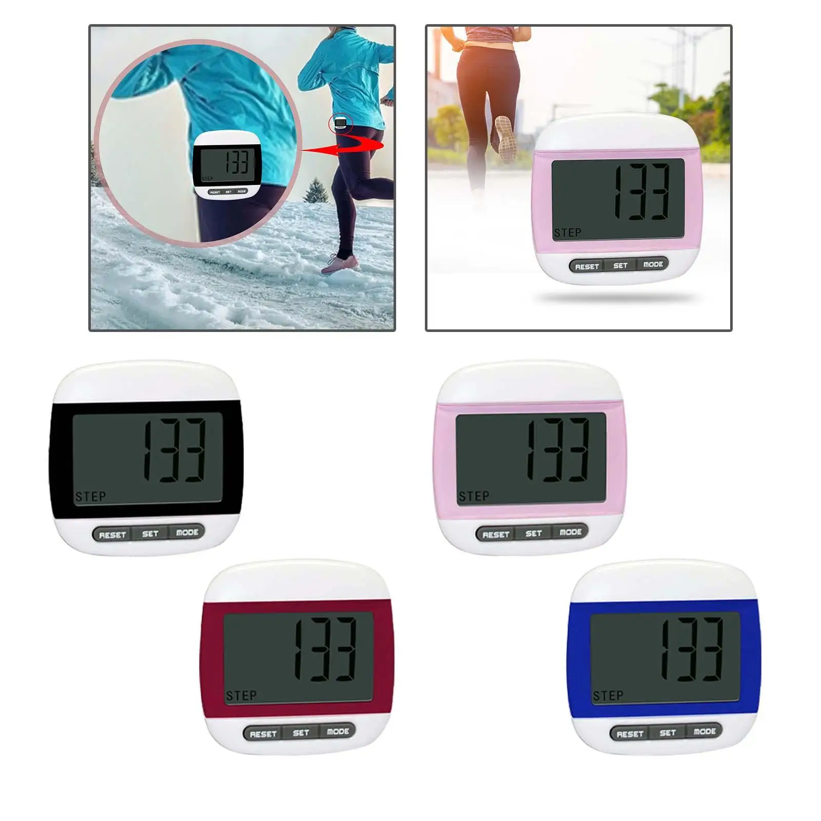 Pedometer for Walking Portable Belt Clip, Calorie Distance Counting Accurate