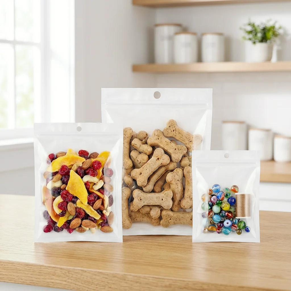 14 x 20 cm, 100 Stück, wiederverschließbare, transparente Standbeutel mit Reißverschluss – durchsichtige Kunststoffbeutel mit Reißverschluss, selbstdichtend, für Snacks, Lebensmittelverpackungen – Detail 33
