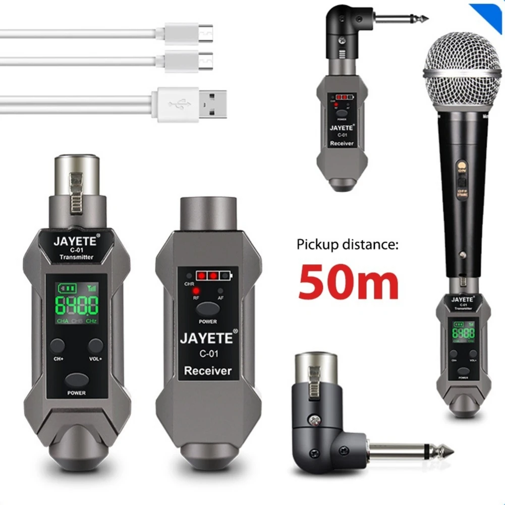 Microphone Wireless Transmitter Receiver Universal Wired to Wireless