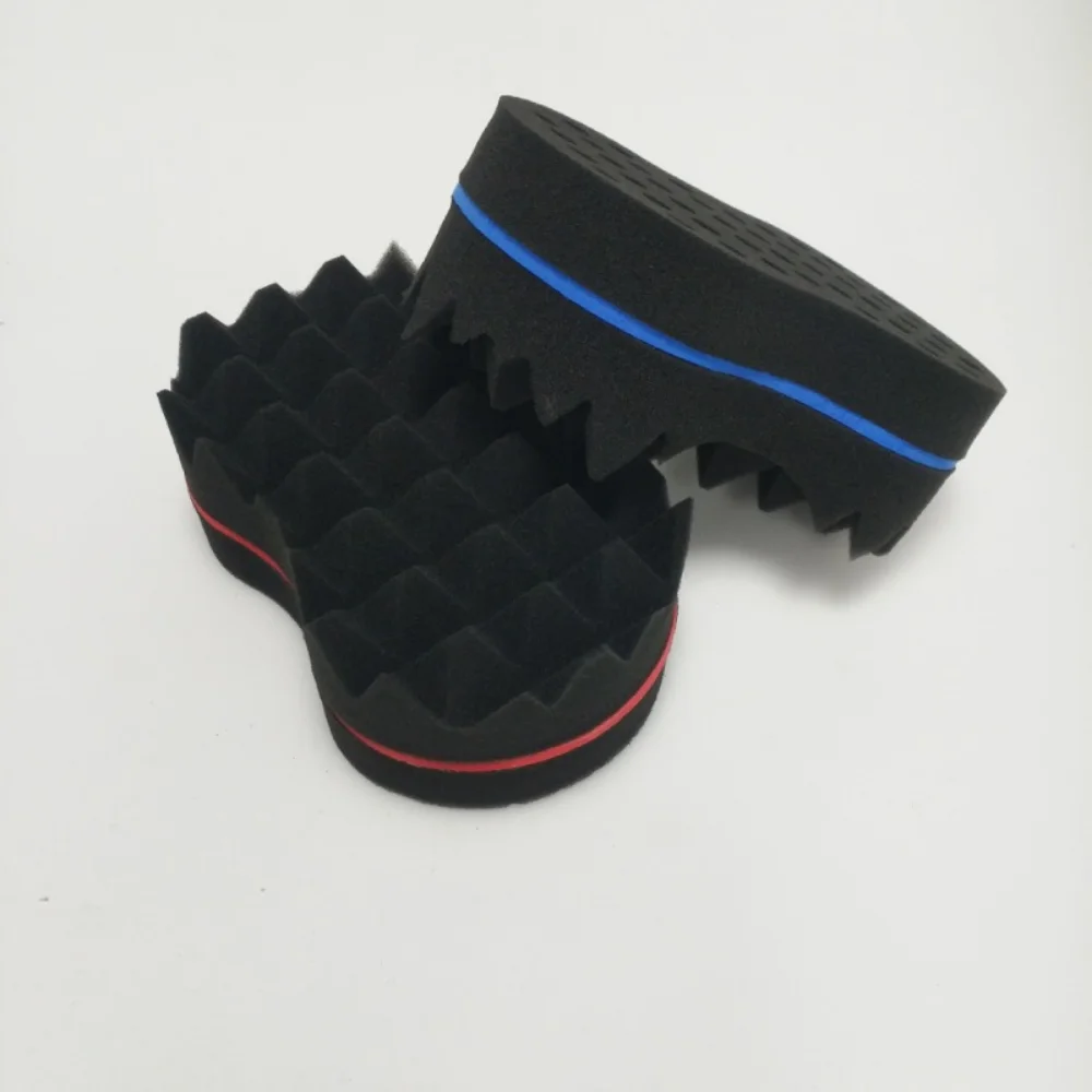 Hair styling tool Oval Double Sides Magic Twist Hair Brush Sponge Brush For Natural Afro Coil Wave Dread Sponge Brushes Hair Braids Braiding