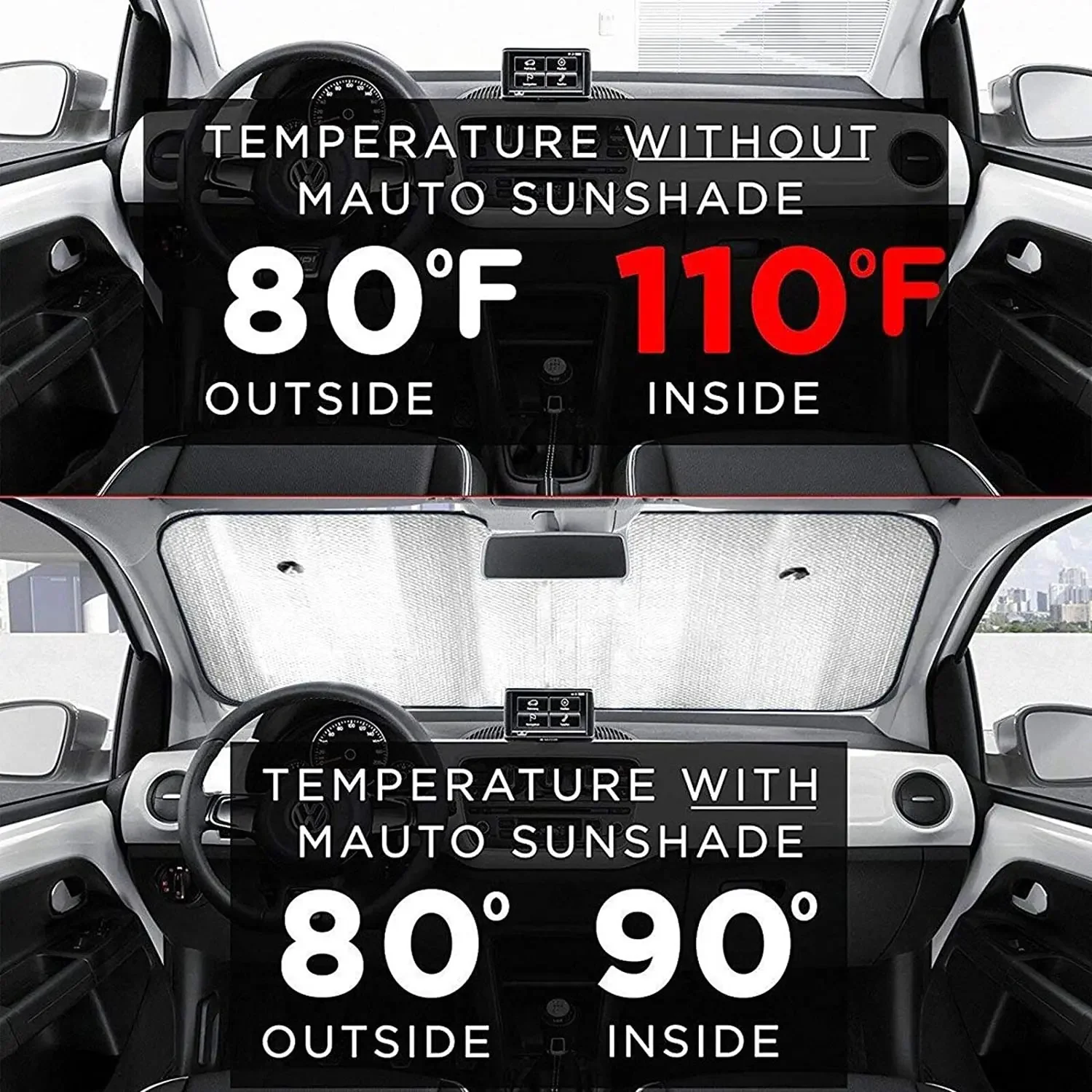 AFOK Harry Magic Po-Tter Car Windshield Sun Shade Universal Fit Car Sunshade Front Window Visor Protect Your from Sun Heat