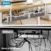 Under Desk Cable Management Tray, 25'' Metal Cable Tray with Clamp for Desk Wire Management, Litwaro Cable Management 4