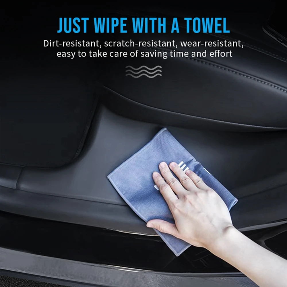 Rear Door Sill Guards 2pcs For Tesla Model Y Panel Protector Cover Anti-Kick Mats Film Bumper Welcome Pedal Pad Car Accessories