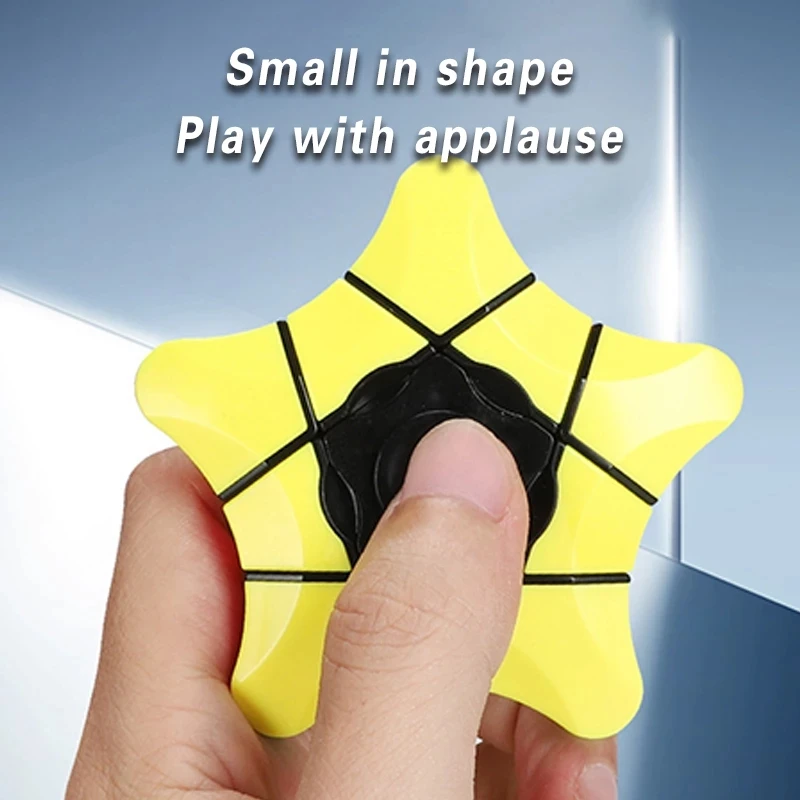 Fingertip Gyro Cube Decompression Toy ABS Five-pointed Star Cube Gyro Puzzle Finger Gyro Adult Toy Spinner Children Gift bat finger spinner