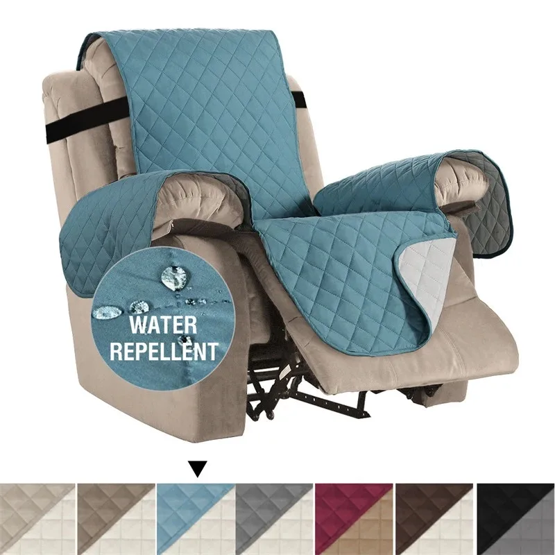 

Waterproof Plaid Fabric Sofa Cover Anti-Slip Easy-going Recliner Armchair Protector Couch Covers Folding Living Room Slipcover