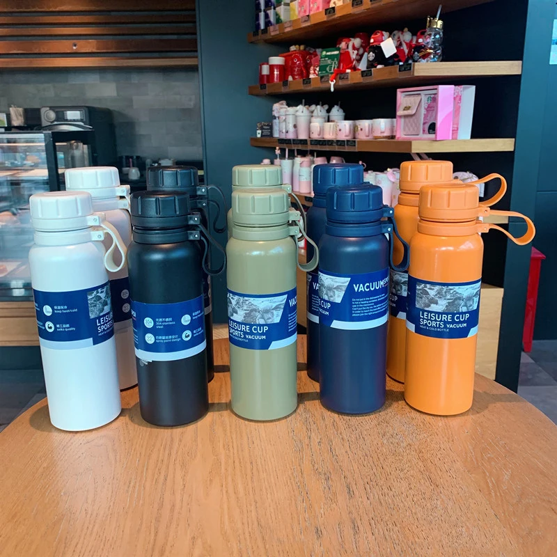 

650ml 800ml 1100ml Travel Sports Thermos Double Stainless Steel Outdoor Climbing Thermal Bottle Tea Insulation Hot&Cold Drink