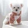 Sf969a1edbcaf45189e46f9a6dda4938dD.jpg Fashion Cat Dog Hoodie with Buckle Winter Pet Sweater for Small Dogs Chihuahua Poodle Puppy Hooded Clothes mascotas Clothing