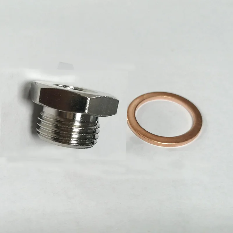 Sensor Connector Exhaust O2 Oxygen Sensor Spacer Reducer Adapter M18 x 1.5mm to M12 x 1.25mm With Copper Gasket 6