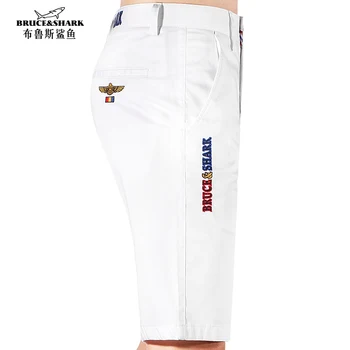 New Men's Shorts Pants Bruce&Shark Thin Straight Leg Men's Summer Pants Half Zip  Casual Fashion Loose Golf Pants  Big Size 40