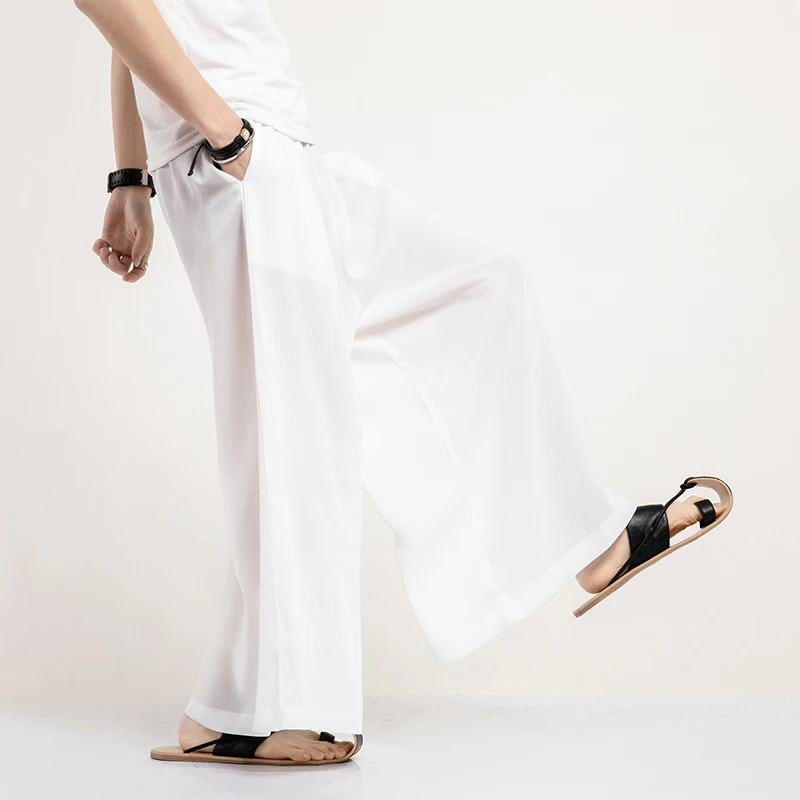 Japanese Kimono Japanese Kimono Traditional Pants Men Asian Clothing Bath Pant Casual Loose Men Japan Style Yukata Trousers Wide Leg Pants Male