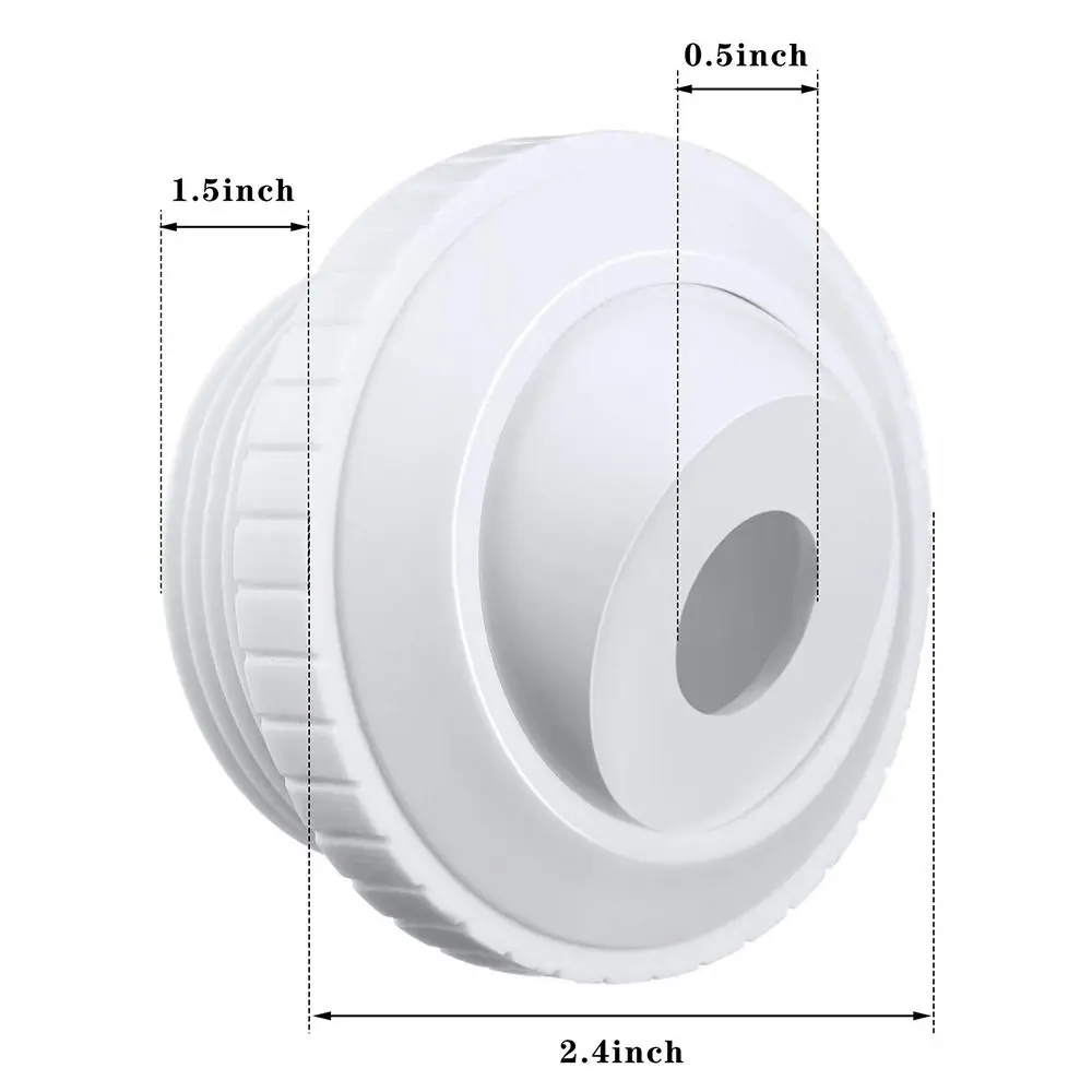 1PC Accessories 1/2 inch opening Swimming Pool Water Outlet Nozzles Pool Return Fittings Pool Jet Nozzles Flow Inlet Fitting 6