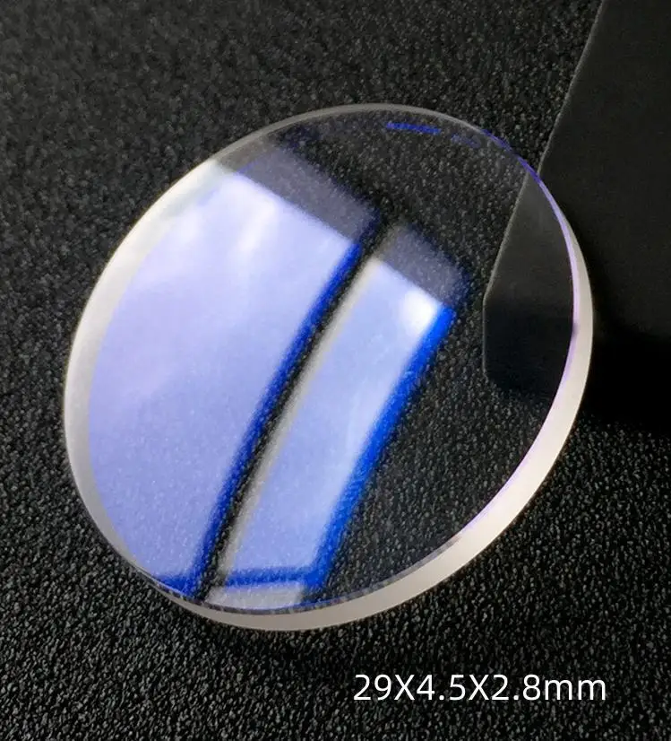 

Blue Hue Double Domed Sapphire Watch Glass Round Crystal Clear Front Cover Curved Len 29X4.5X2.8mm for Watch Repair YZC116