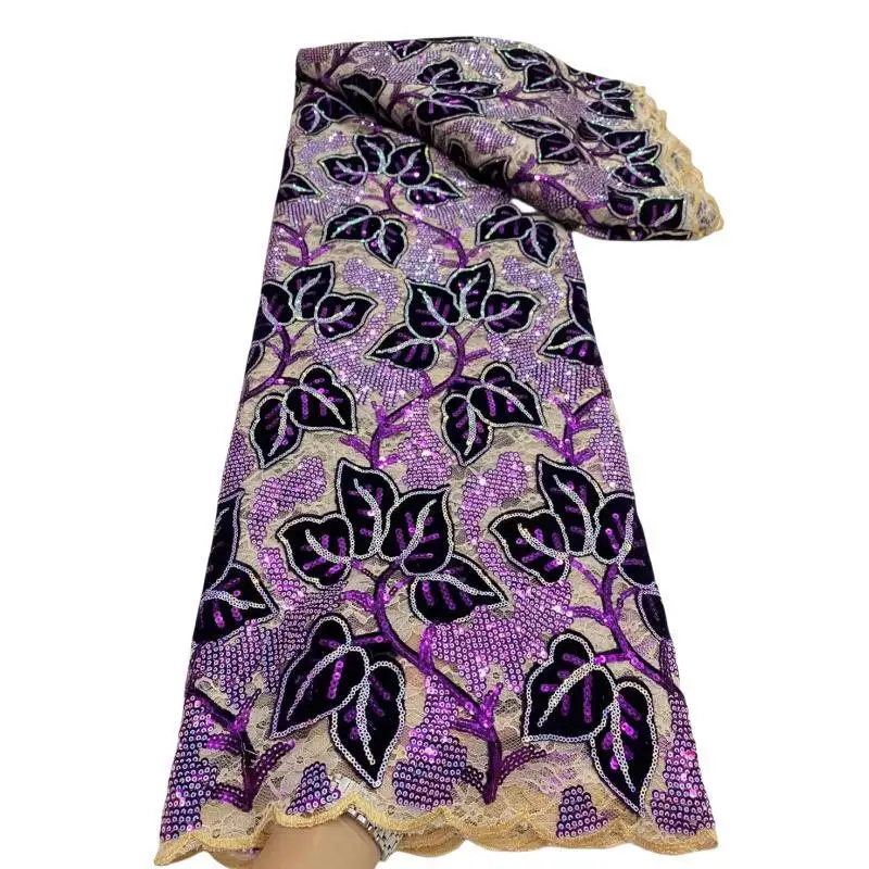 

Latest Classic Elegant Mixed Colors Embroidery Tulle lace With Velvet Fabric Lace For Evening Party Dress NN928_Z