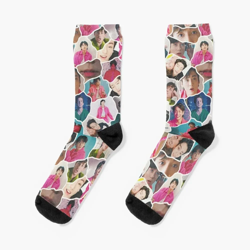 

Left and right -collage Socks Antiskid soccer cycling Sports Socks For Girls Men's