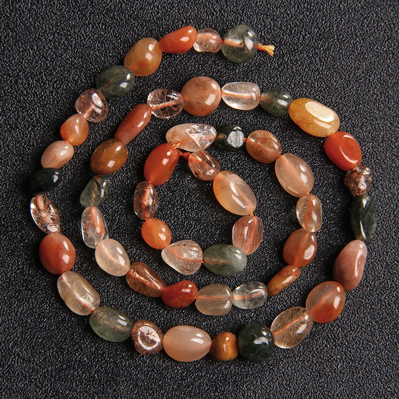 6-8MM Natural Stone Beads Amethysts Fluorite Citrine Irregular Shape Loose Bead For Women Jewelry Making Bracelet DIY Accessory