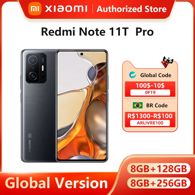 Global Version Xiaomi 11T Pro Smartphone 128G/256G Flagship Snapdragon 888 Octa Core 108MP Camera 120Hz AMOLED 120W HyperCharge 5g cell phone