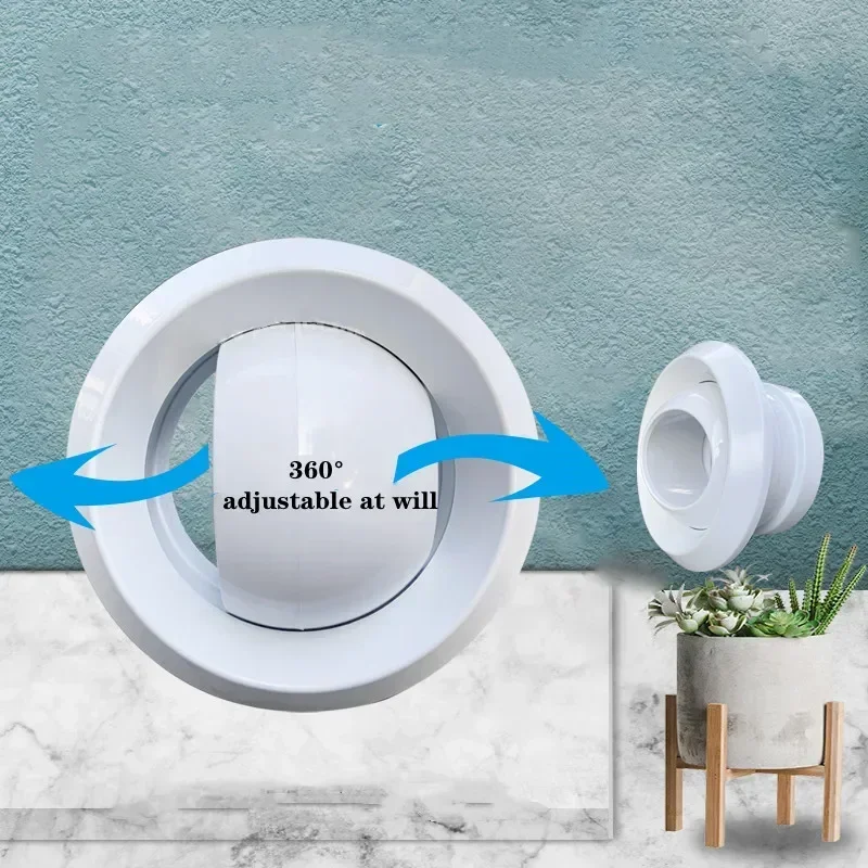 ABS Circular Jet Spherical Nozzle Air Vent For Airport Station Central Ventilation Adjustable Remote Jet Air System Outlet Valve