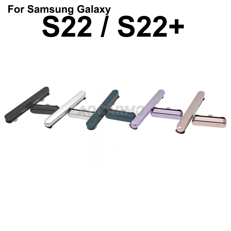 삼성 갤럭시 S22 S22+ 플러스용 Aocarmo 사이드 버튼 전원 켜기/끄기 볼륨 키 스위치 SM-S901 S906