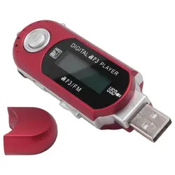 Compact Bluetooth Multifunction Music Player with LCD Screen and FM Radio (Red)