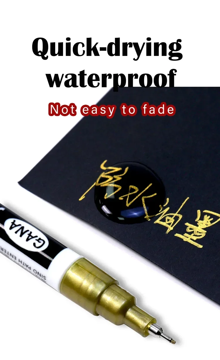 Oil Based White Black Permanent Paint Markers Pens 0.7mm Extra Fine Waterproof image 4