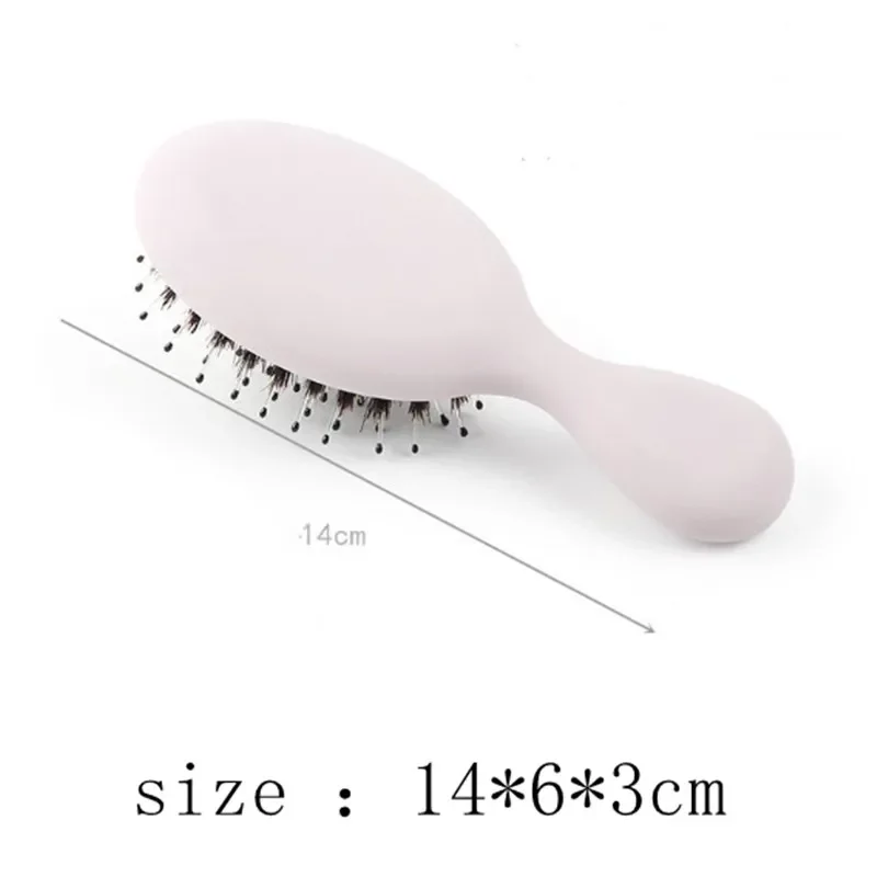 Hair Brush Comb Small Handle Hair Brush Massage Comb Bristle Nylon Anti-hair Loss Handle Detangling Wet Dry Hairdressing Styling Tools
