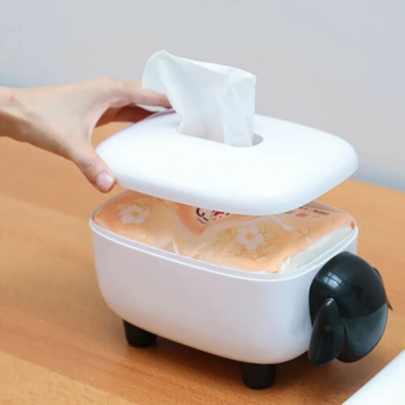 

Sheep Shaped Tissue Box Paper Holder Storage Organizer Boxes Home Office Decor