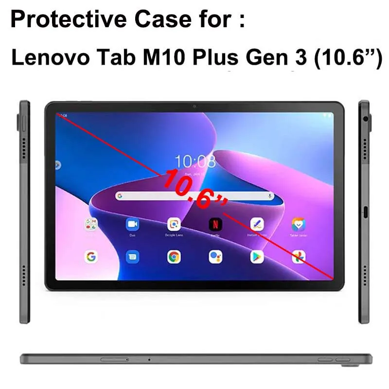 Transparent Shockproof Case for Lenovo Tab M10 Plus Gen 3 10.6" 3rd Gen TB125 TB128 TB128FU Drop Resistance Casing Soft Cover