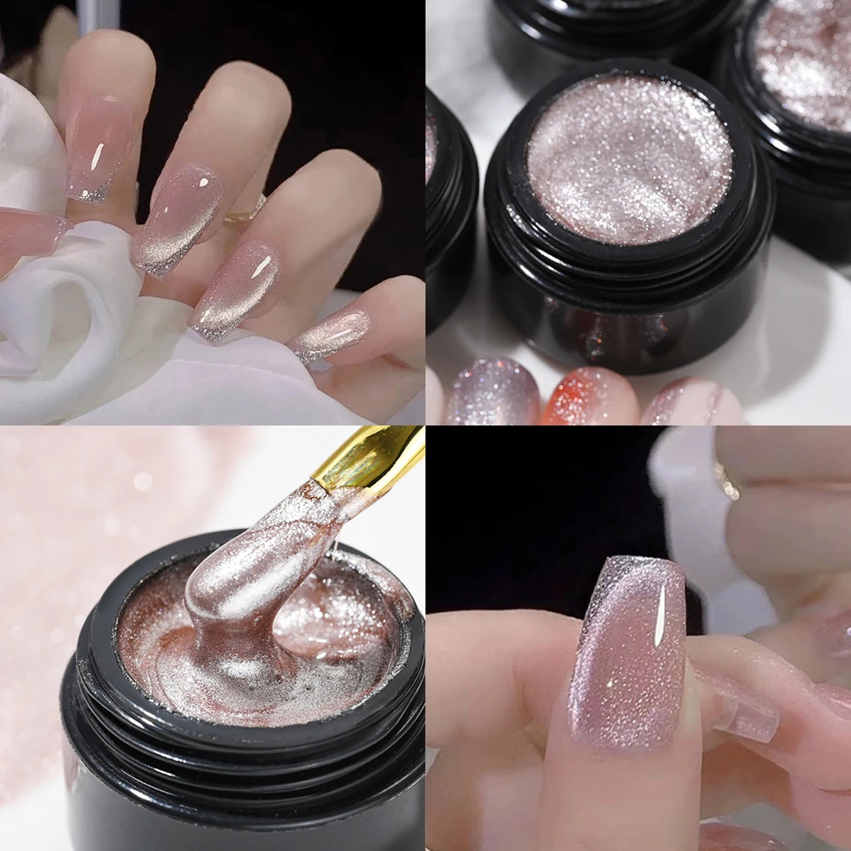 5Ml Super Shine Crystal Cat Eye Gel Magnetico Per Unghie Sparkling Semi Permanente Uv Gel Polish Nail Art Vernice Magnete Cat Eye Gel &