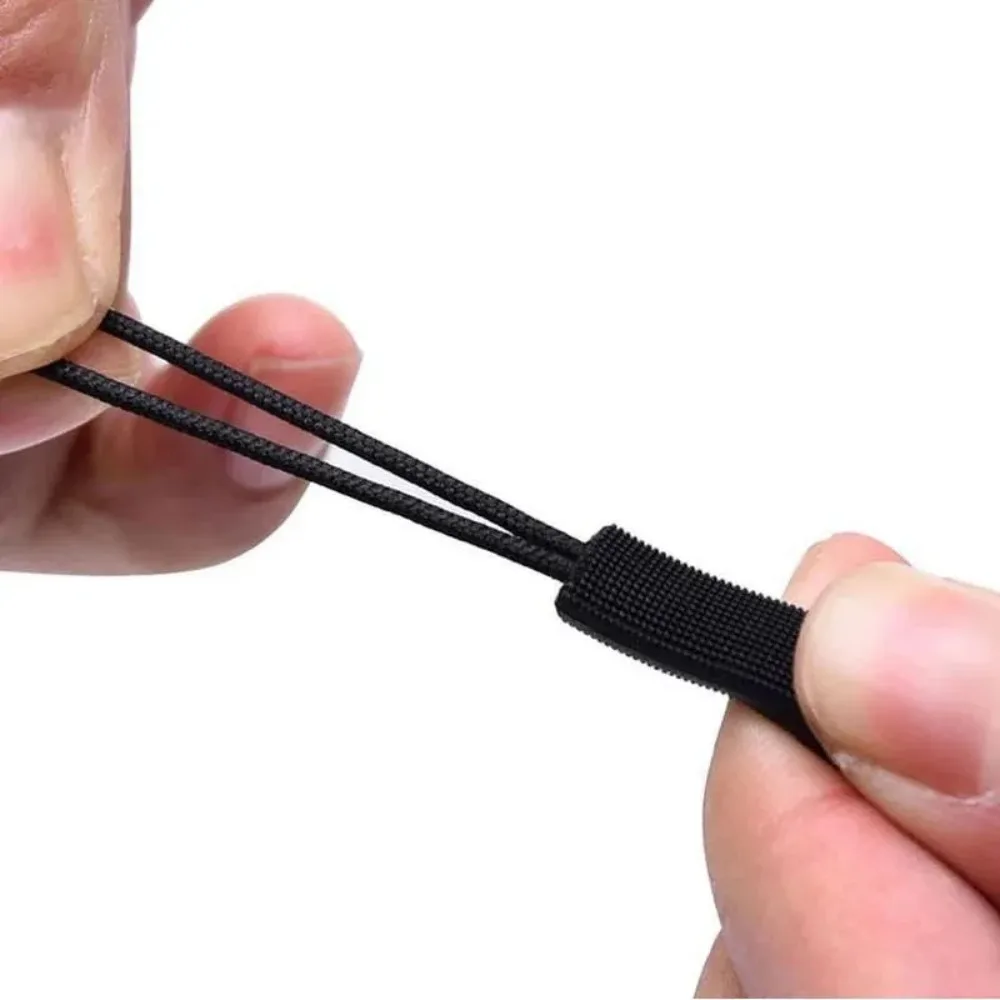 10PCS  Black Plastic Zipper Puller, Durable PVC Zipper Puller, Suitable for Bags, Backpacks, Clothes, Suitcases, Etc