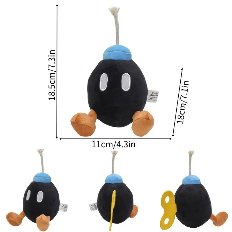thumbnail image 1 of Kawaii Mario Bros Ice Fire Flower Anime Figure Soft Plush Toy Cute Koopa Troopa Boo Red Toad Peluche Dolls Gift, 1 of 5