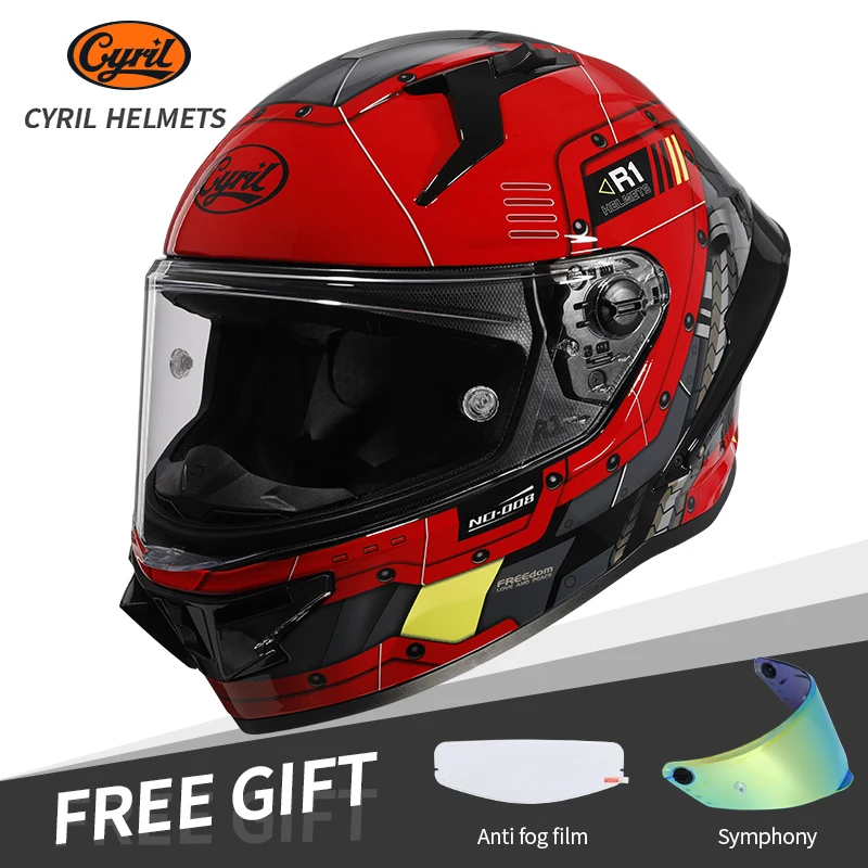 

Cyril Safety Certified Casco Moto Helmets Men Women DOT ECE Motorbike Full Face Lightweight Street Touring Fashion Adult Helmet