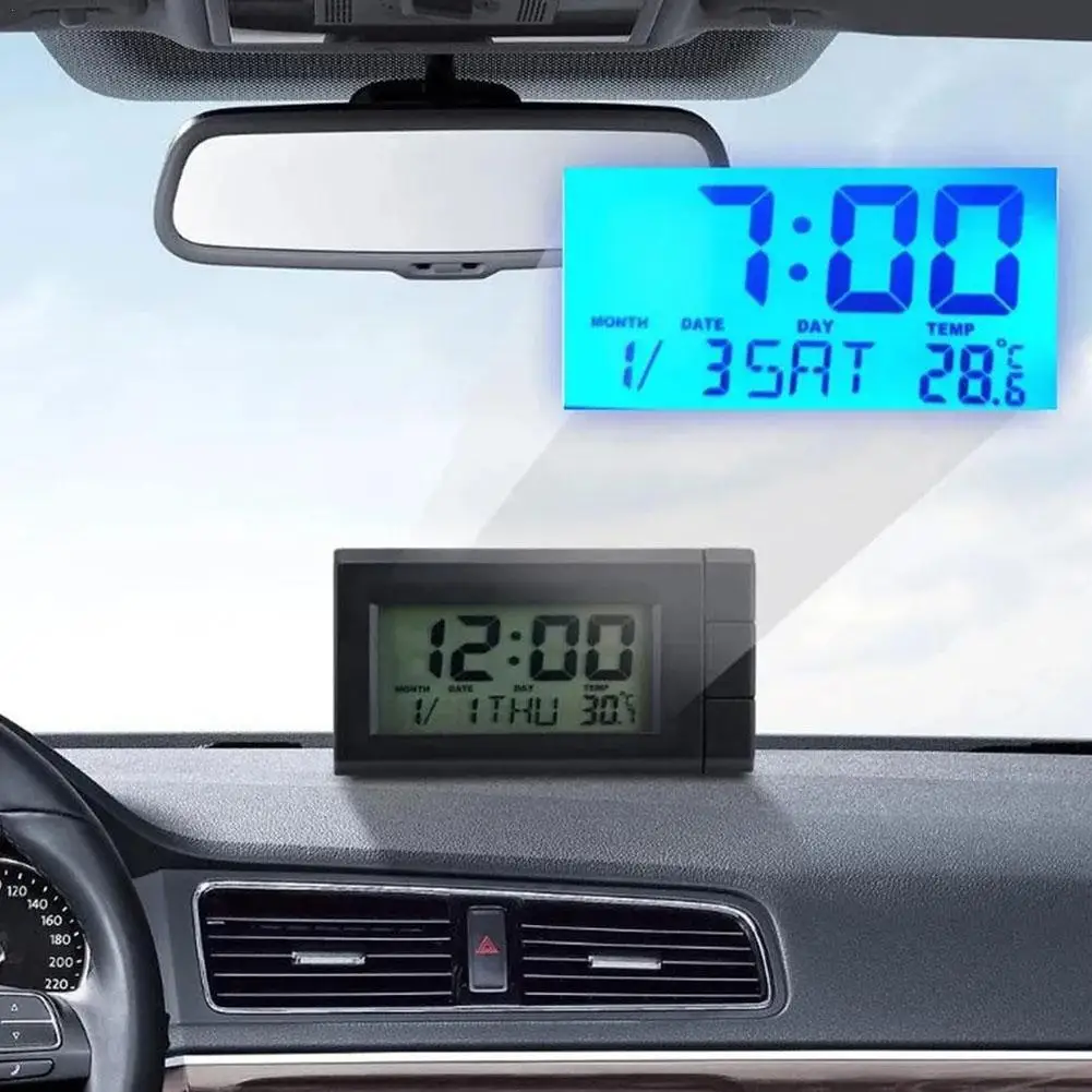 

1PCs Car Interior Digital Clock Professional Time Telling Equipment Small Multifunctional Dash Mount Clocks Accessory