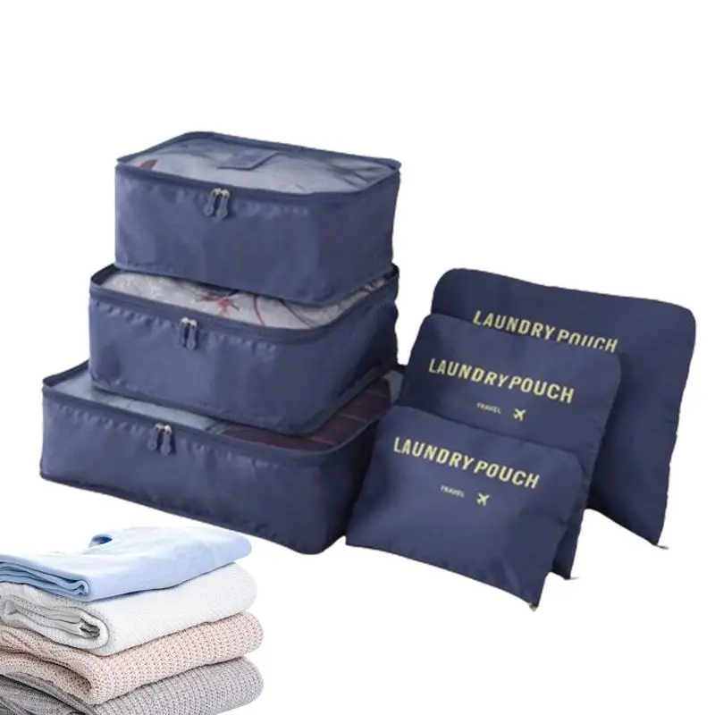 

6pcs Travel Organizer Bags Waterproof Oxford Cloth FoldableTravel Storage Bags Multifunctional Cloth Luggage Packing Supplies