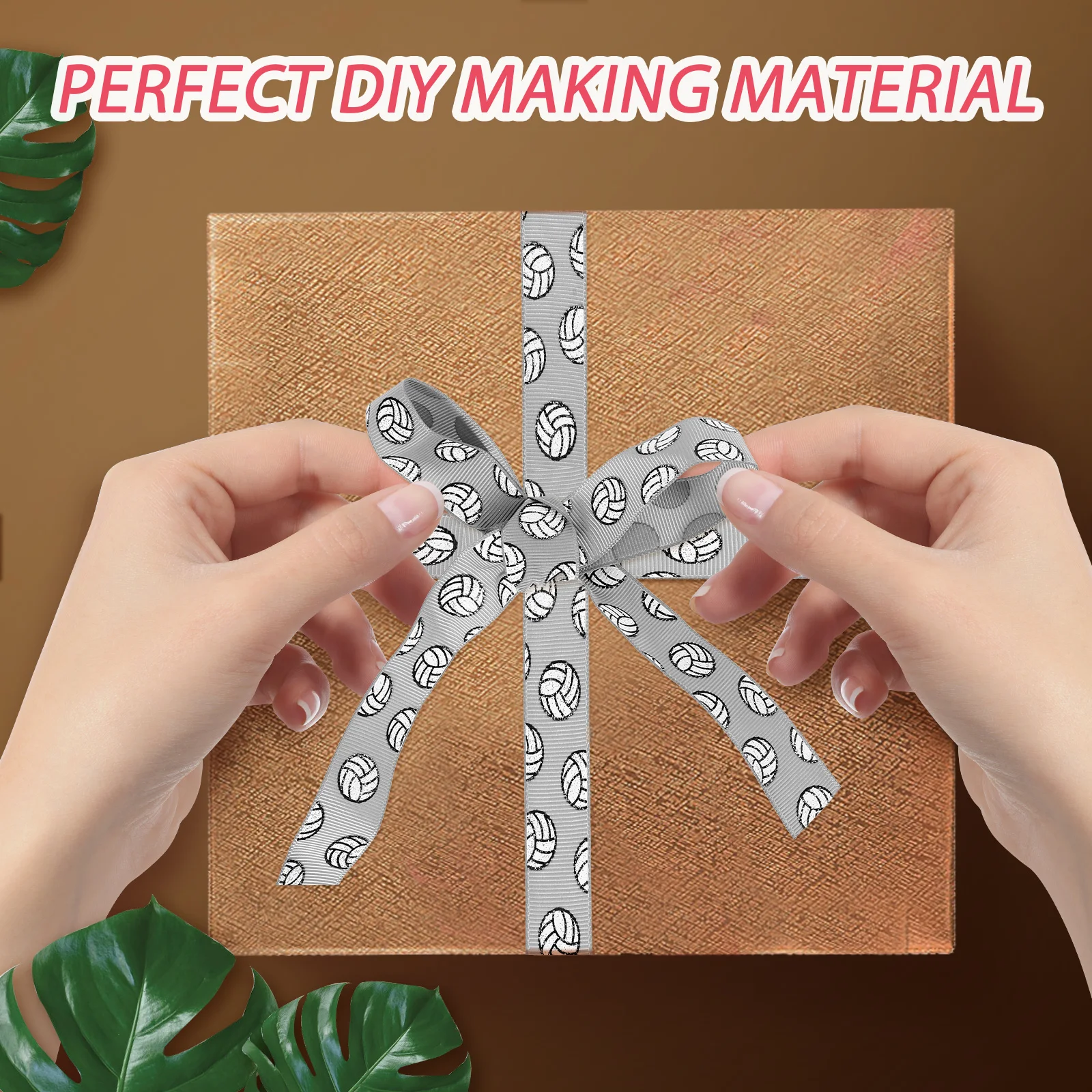5 Pcs Sport Style Ribbon Volleyball Ribbon Decorative Wrapping Diy Team Sports Souvenirs Gift Box