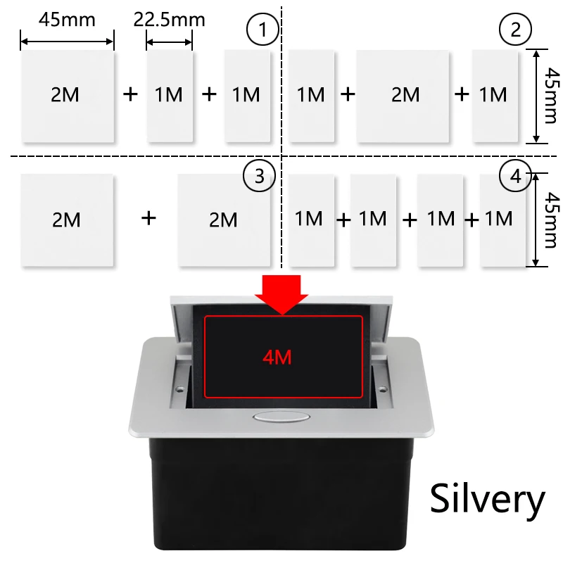 Multifunctional Pop-Up Desktop Power Outlet with USB, HDMI, RJ45, Type C, and TV Ports