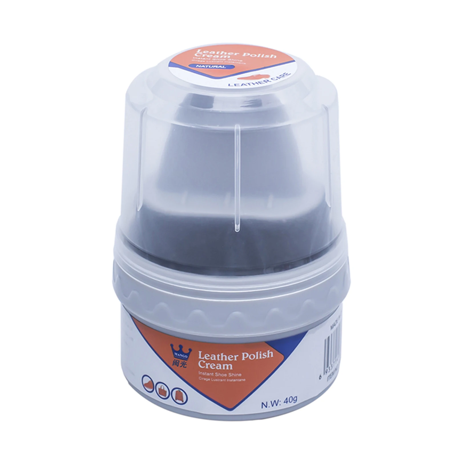 

Shoes Wax with Sponge Brush Long-Lasting Nourishing Shoe Polish Cream for Leather Shoes Bags Garments