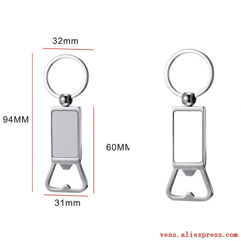 10 Pcs Sublimation Blank Keychains Sublimation Metal Bottle Opener