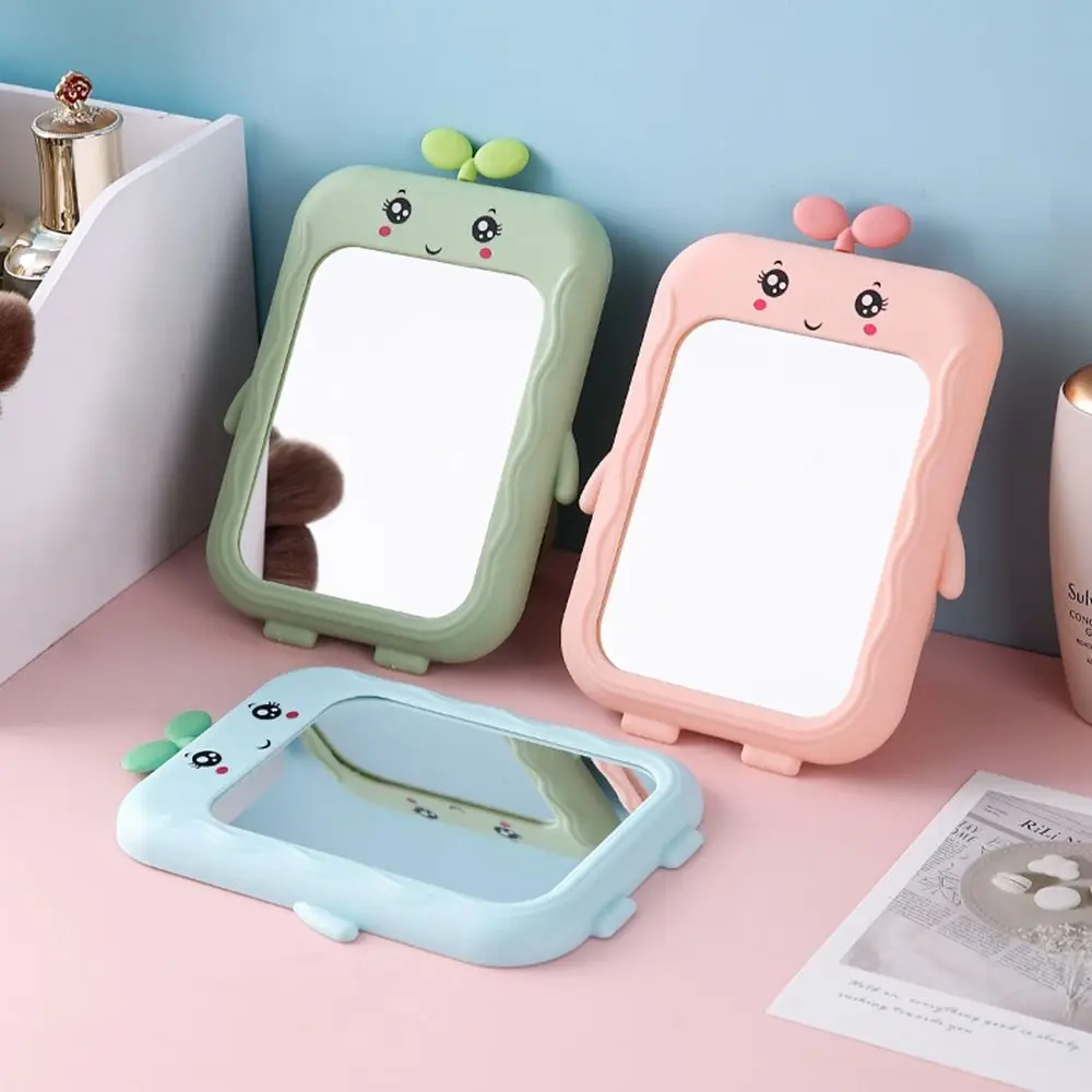 

Креативное настольное зеркало для макияжа, плоское зеркало, портативное мультяшное зеркало принцессы, многофункциональное складное туалетное зеркало для общежития