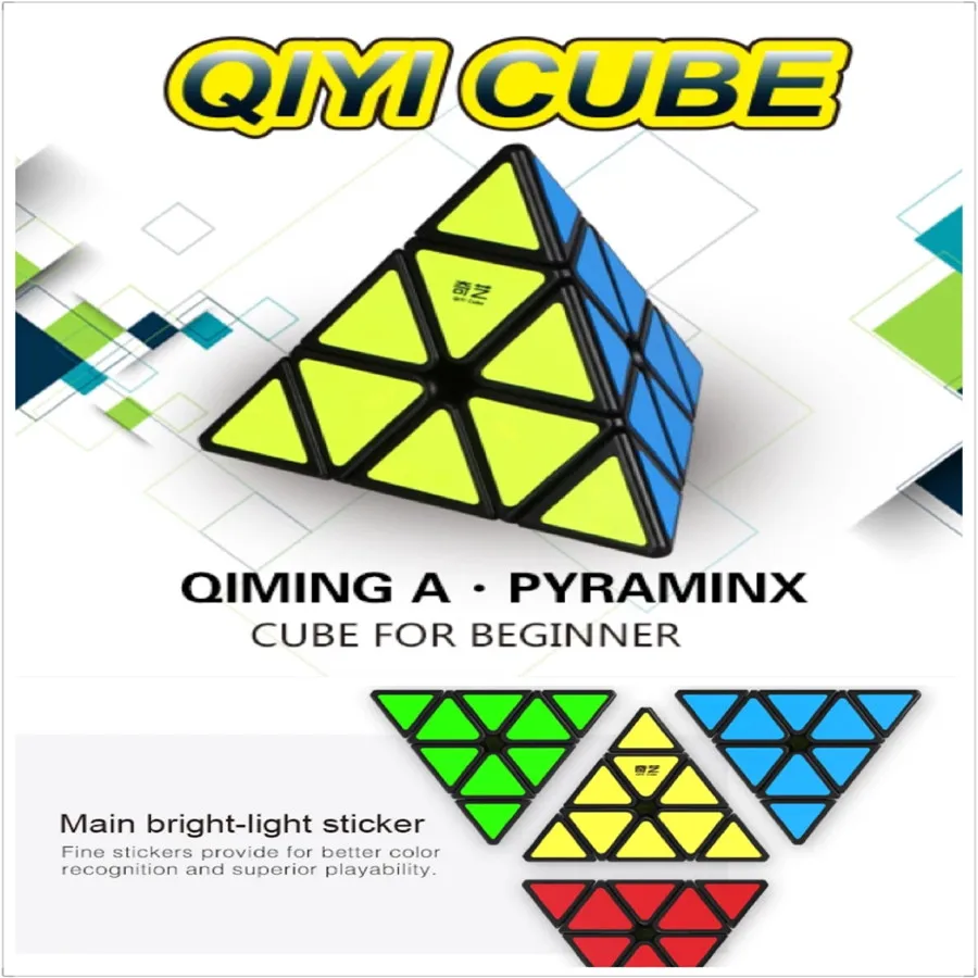 QiYi 3x3 Pyramid Magic Cube Professional Speed Puzzle Educational Toys