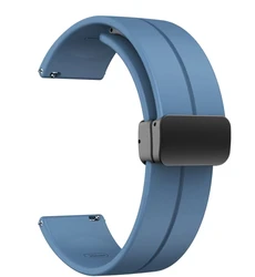 Bracelet de Montre en Silicone Magnétique, Options de 22 mm et 20 mm, Ajustement Universel