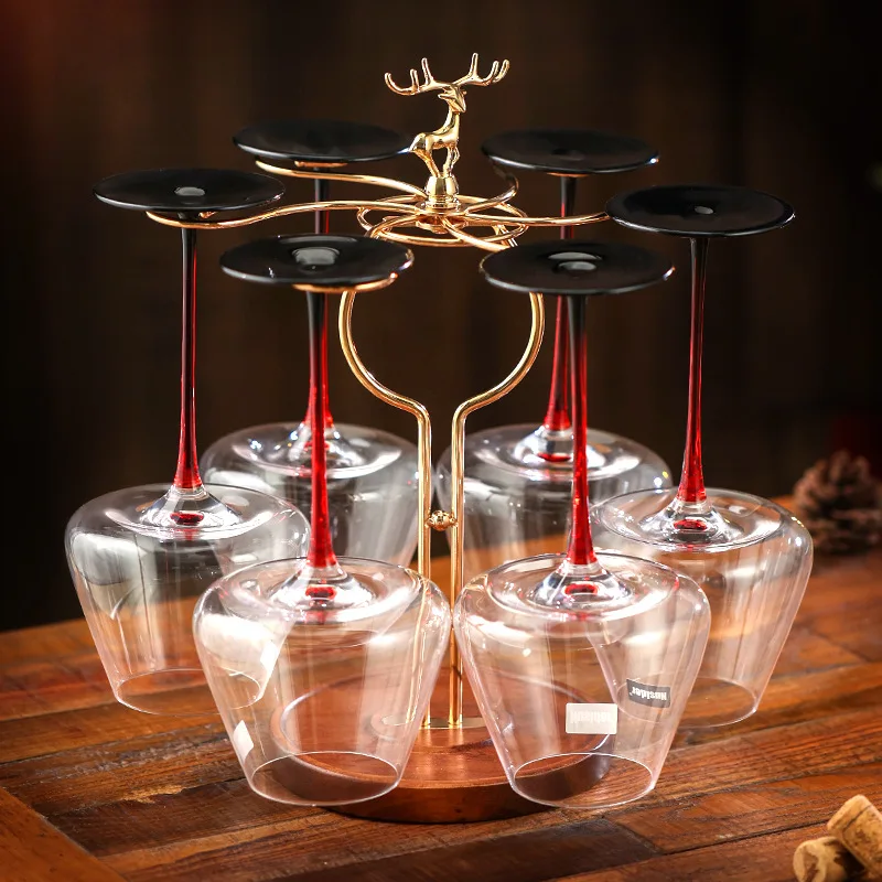 

European Light Luxury High-grade Wine Glass Racks Household Goblet Holder Upside Down Hanging Wine Rack Bar Accessories Holders