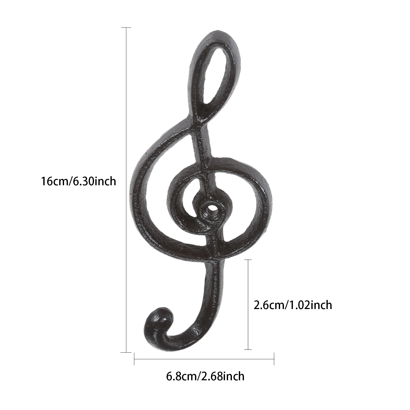 1set Music Note Shape Hook Iron Wall Hanger Unique Home Decor Vintage European style Kitchen Bathroom Coats/towel/Key/Hat/Bag 4