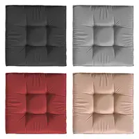 45x45cm Garden Chair Seat Cushion Water-Resistant Patio Chair Tatami Mat Thick Solid Color Sanding Sofa Cushion Hip 1