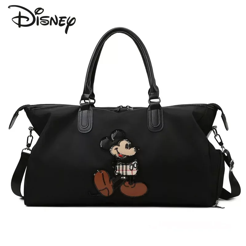 Disney Mickey New Travel Bag Fashionable High Quality Nylon Fitness Bag Dry Wet Separation Large Capacity Luggage Storage Bag